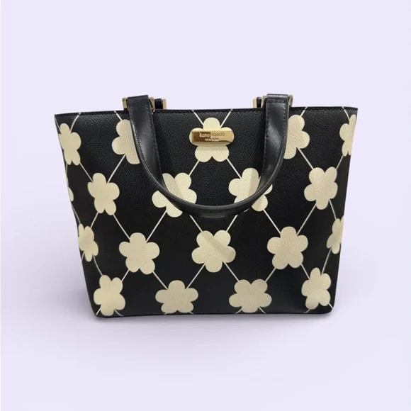 Kate Spade Mini Black and Cream Floral Tote - Picture 3 of 7
